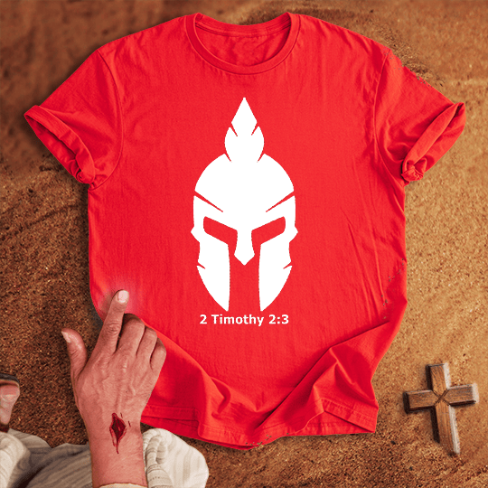 Soldier Of Jesus Christ T Shirt - Sand S | Biblical & Scripture Inspired Apparel | Jesus Monk