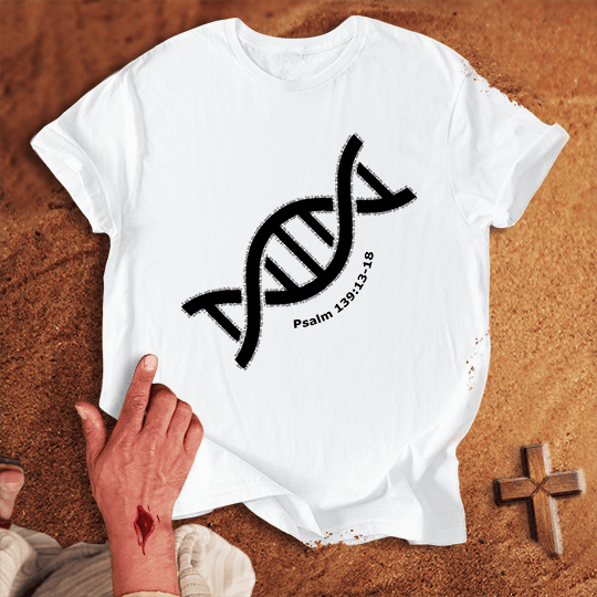 Fearfully And Wonderfully Made T Shirt - Tropical Blue 2XL | Biblical & Scripture Inspired Apparel | Jesus Monk