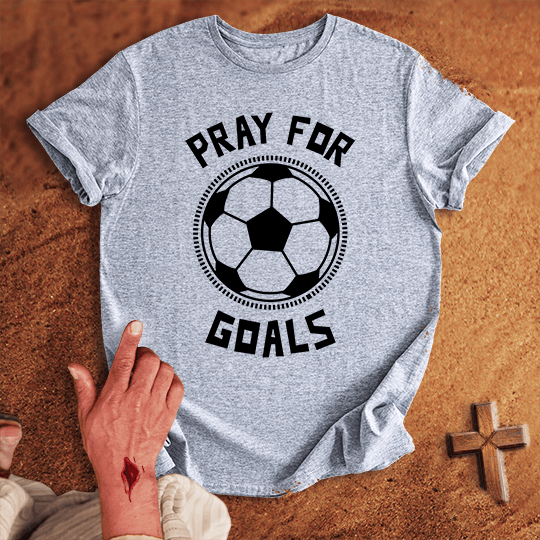 Pray For Soccer Goals T Shirt - Navy 2XL | Biblical & Scripture Inspired Apparel | Jesus Monk