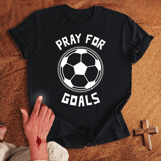 Pray For Soccer Goals T Shirt - Navy 3XL | Biblical & Scripture Inspired Apparel | Jesus Monk