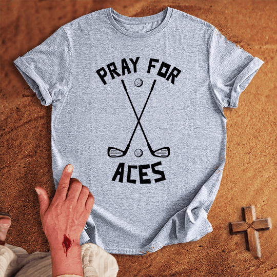 Pray For Golf Aces T Shirt - Navy 2XL | Biblical & Scripture Inspired Apparel | Jesus Monk