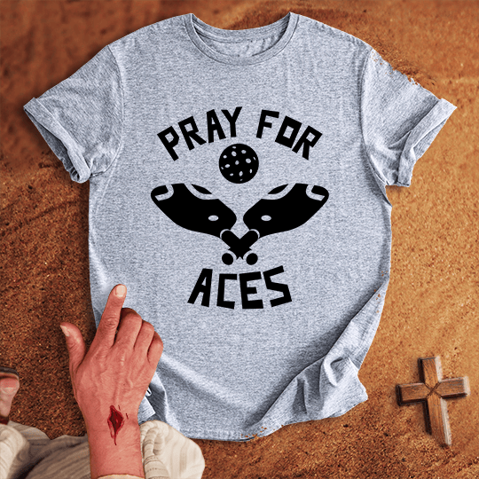 Pray For Pickleball Aces T Shirt - Tropical Blue 2XL | Biblical & Scripture Inspired Apparel | Jesus Monk