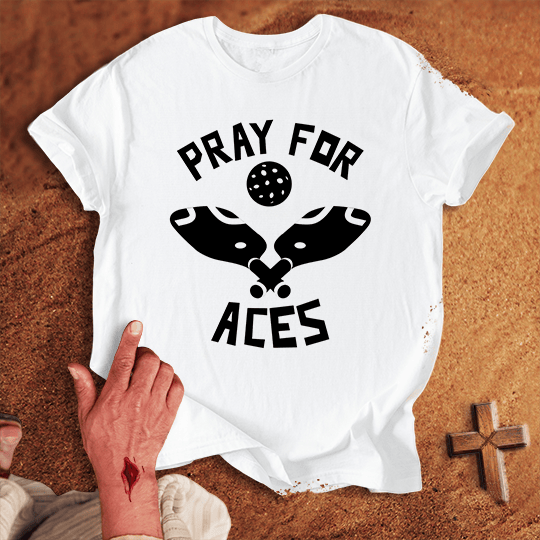 Pray For Pickleball Aces T Shirt - Tropical Blue M | Biblical & Scripture Inspired Apparel | Jesus Monk