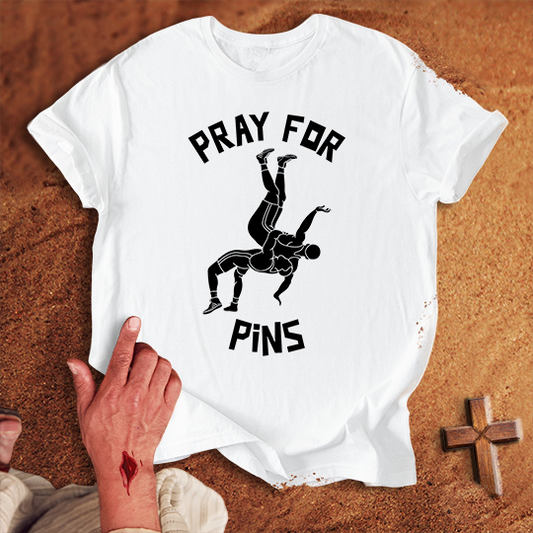 Pray for Wrestling Pins T-shirt