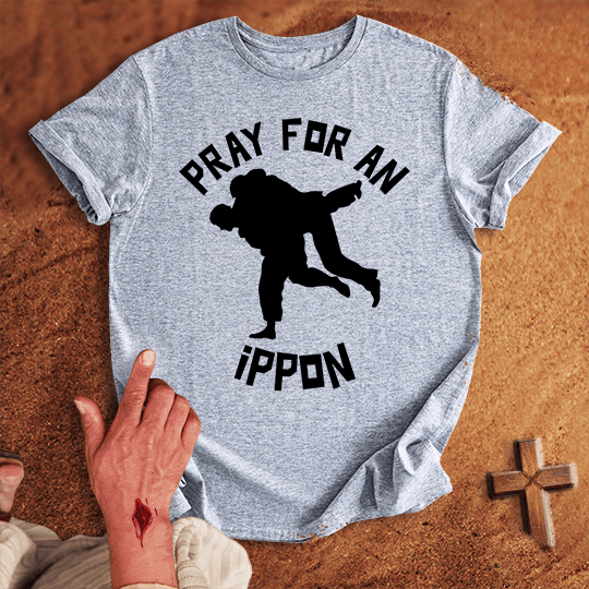 Pray For A Judo Ippon T Shirt - Navy XL | Biblical & Scripture Inspired Apparel | Jesus Monk