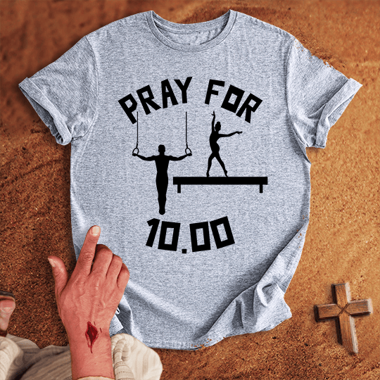 Pray For Gymnastic 10 00 T Shirt - Red M | Biblical & Scripture Inspired Apparel | Jesus Monk