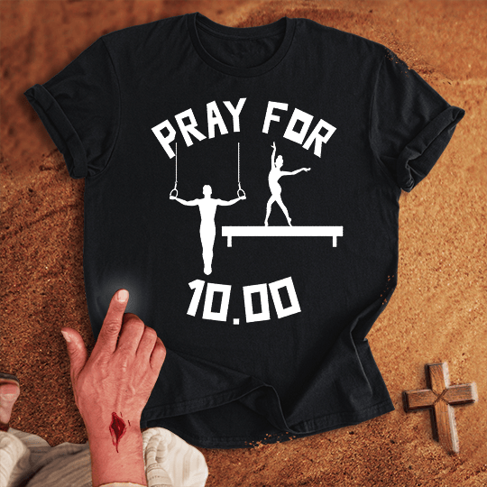 Pray For Gymnastic 10 00 T Shirt - Red 3XL | Biblical & Scripture Inspired Apparel | Jesus Monk