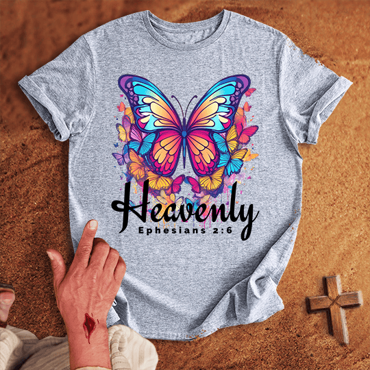 Heavenly T Shirt - White 2XL | Biblical & Scripture Inspired Apparel | Jesus Monk