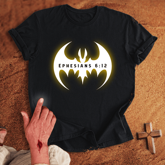 Ephesians 6 12 T Shirt - Military Green M | Biblical & Scripture Inspired Apparel | Jesus Monk