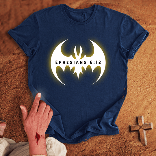 Ephesians 6 12 T Shirt - Military Green 3XL | Biblical & Scripture Inspired Apparel | Jesus Monk