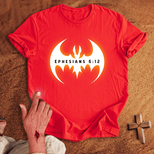 Ephesians 6 12 T Shirt - Black S | Biblical & Scripture Inspired Apparel | Jesus Monk