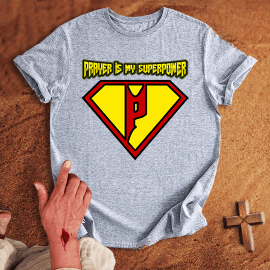 Prayer Is My Superpower T Shirt - Black 2XL | Biblical & Scripture Inspired Apparel | Jesus Monk