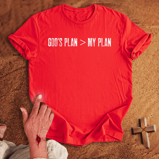 Gods Plan My Plan T Shirt - Sport Grey S | Biblical & Scripture Inspired Apparel | Jesus Monk