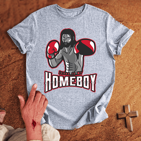 Jesus Is My Homeboy T Shirt - Red 2XL | Biblical & Scripture Inspired Apparel | Jesus Monk