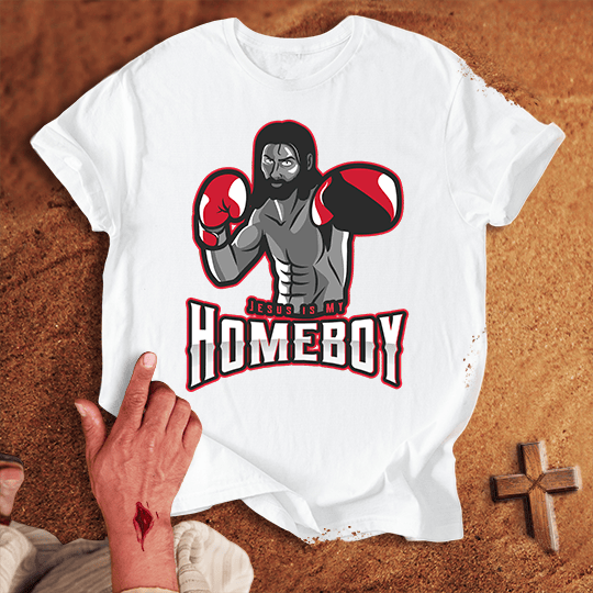 Jesus Is My Homeboy T Shirt - Red 3XL | Biblical & Scripture Inspired Apparel | Jesus Monk