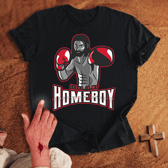 Jesus Is My Homeboy T Shirt - Navy S | Biblical & Scripture Inspired Apparel | Jesus Monk