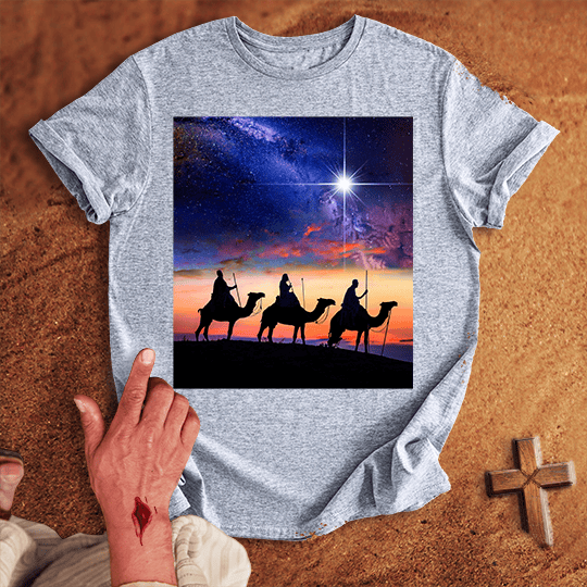 Three Wisemen T Shirt - White 2XL | Biblical & Scripture Inspired Apparel | Jesus Monk