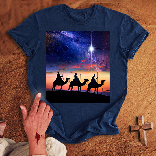 Three Wisemen T Shirt - White 3XL | Biblical & Scripture Inspired Apparel | Jesus Monk
