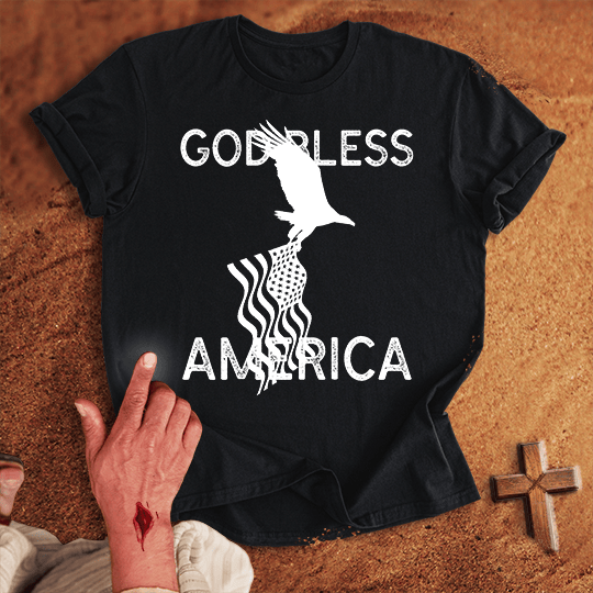 God Bless America T Shirt - Red 3XL | Biblical & Scripture Inspired Apparel | Jesus Monk