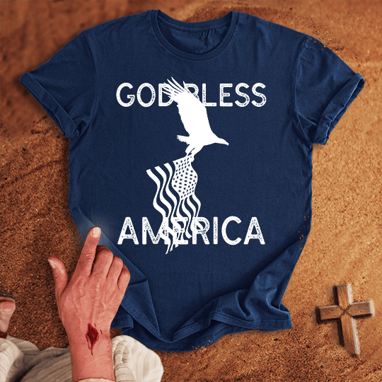 God Bless America T Shirt - White S | Biblical & Scripture Inspired Apparel | Jesus Monk