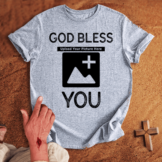 God Bless You T Shirt - Tropical Blue 2XL | Biblical & Scripture Inspired Apparel | Jesus Monk