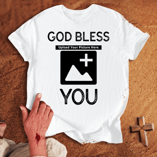 God Bless You T Shirt - Tropical Blue M | Biblical & Scripture Inspired Apparel | Jesus Monk