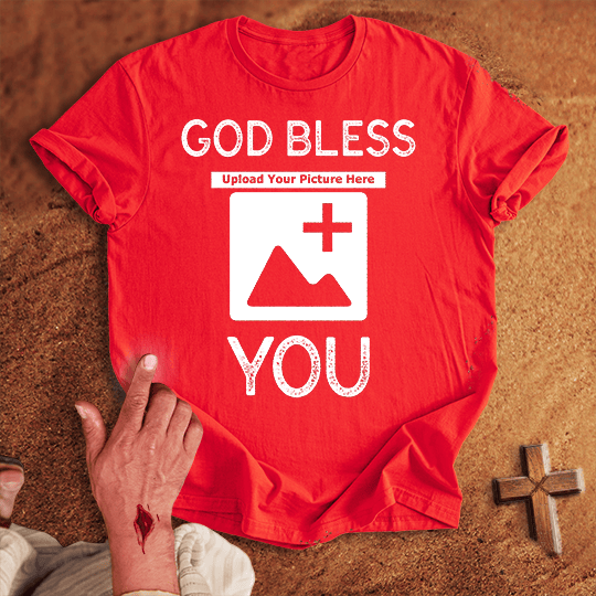 God Bless You T Shirt - White M | Biblical & Scripture Inspired Apparel | Jesus Monk
