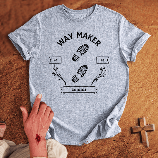 Way Maker T Shirt - Red M | Biblical & Scripture Inspired Apparel | Jesus Monk