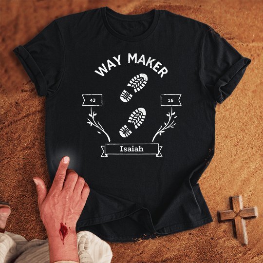 Way Maker T Shirt - Red 3XL | Biblical & Scripture Inspired Apparel | Jesus Monk