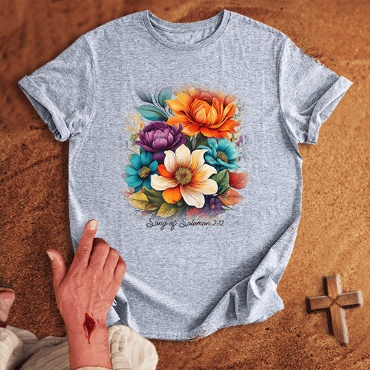 Floral T Shirt - Black S | Biblical & Scripture Inspired Apparel | Jesus Monk