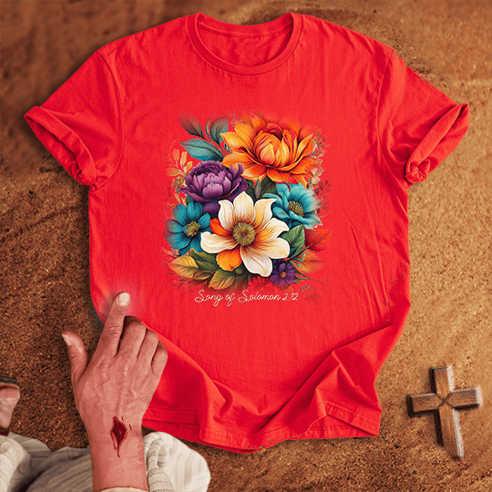 Floral T Shirt - Sand 2XL | Biblical & Scripture Inspired Apparel | Jesus Monk