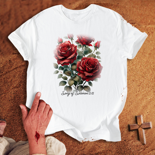 Red Rose Flowers T-shirt