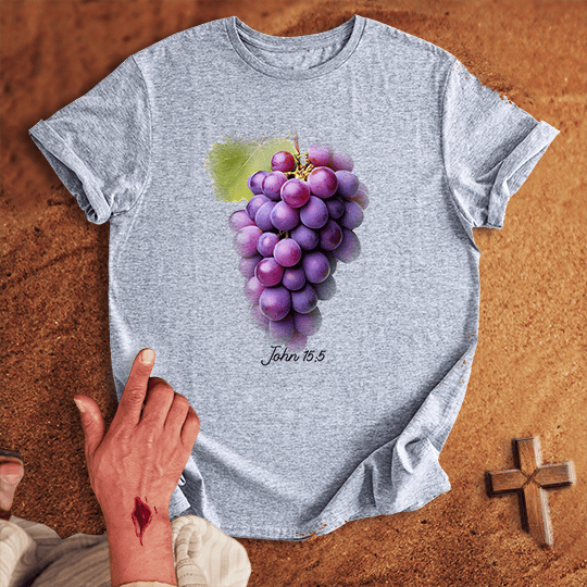Grape Vine T Shirt - Sand XL | Biblical & Scripture Inspired Apparel | Jesus Monk