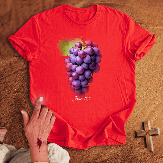Grape Vine T Shirt - Navy S | Biblical & Scripture Inspired Apparel | Jesus Monk