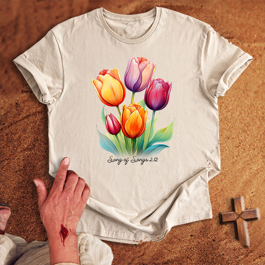 Vibrant Tulip Flowers T-shirt