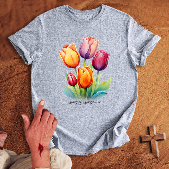 Vibrant Tulip Flowers T-shirt
