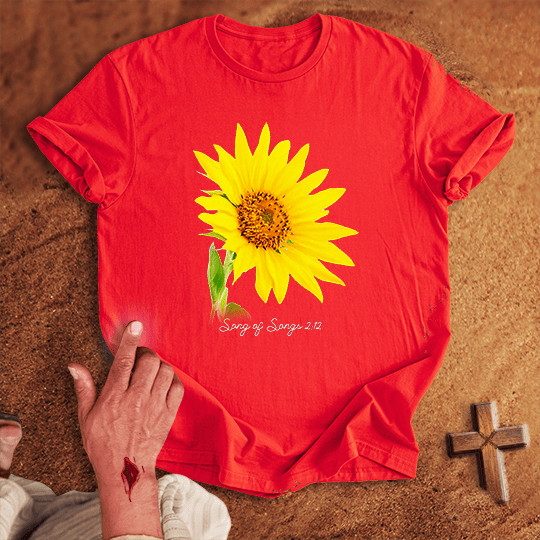 Vibrant Sunflowers T Shirt - Navy S | Biblical & Scripture Inspired Apparel | Jesus Monk