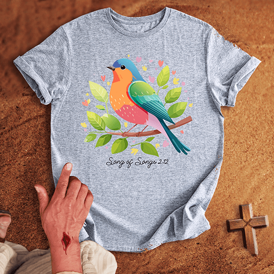 Vibrant Birds T Shirt - Black 2XL | Biblical & Scripture Inspired Apparel | Jesus Monk