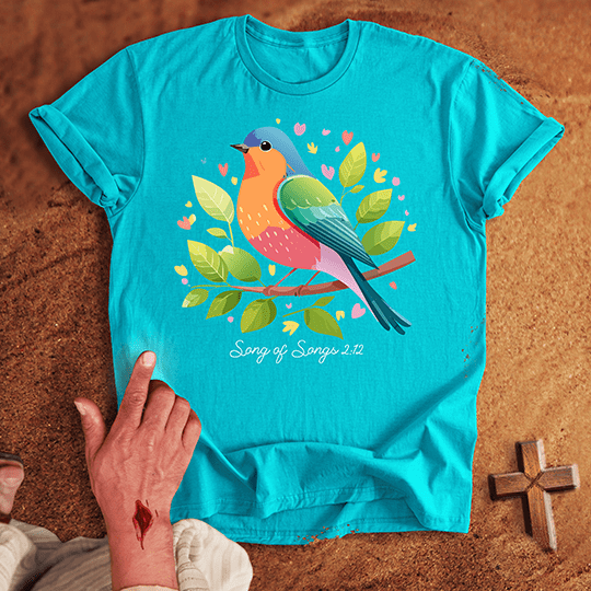Vibrant Birds T Shirt - Black M | Biblical & Scripture Inspired Apparel | Jesus Monk