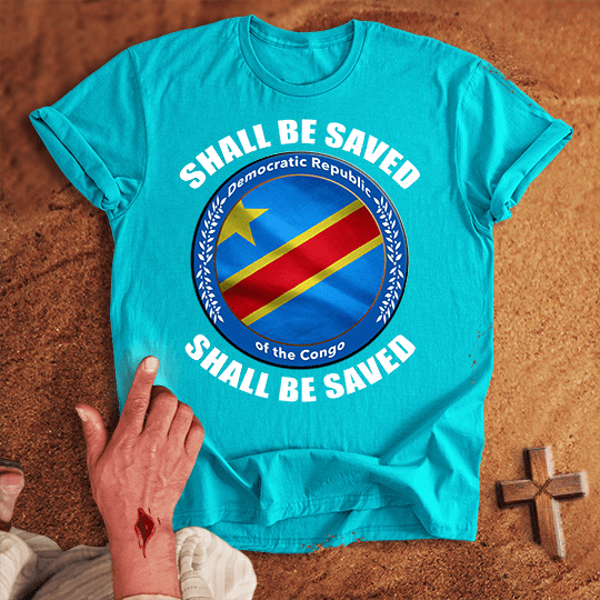 Democratic Republic Of The Congo Shall Be Saved T Shirt - Sport Grey M | Biblical & Scripture Inspired Apparel | Jesus Monk