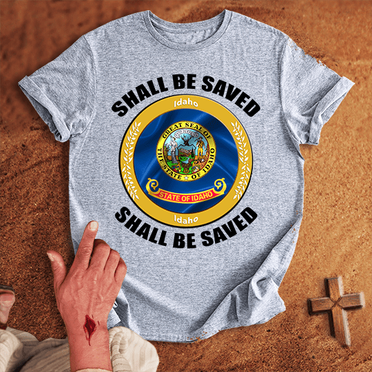 Idaho Shall Be Saved T Shirt - Black XL | Biblical & Scripture Inspired Apparel | Jesus Monk