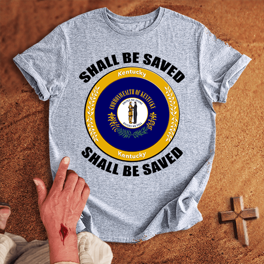 Kentucky Shall Be Saved T Shirt - Navy 2XL | Biblical & Scripture Inspired Apparel | Jesus Monk