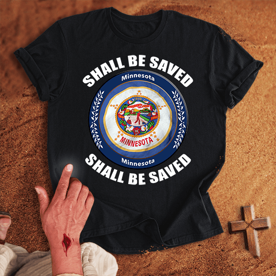 Minnesota Shall Be Saved T Shirt - Navy 3XL | Biblical & Scripture Inspired Apparel | Jesus Monk