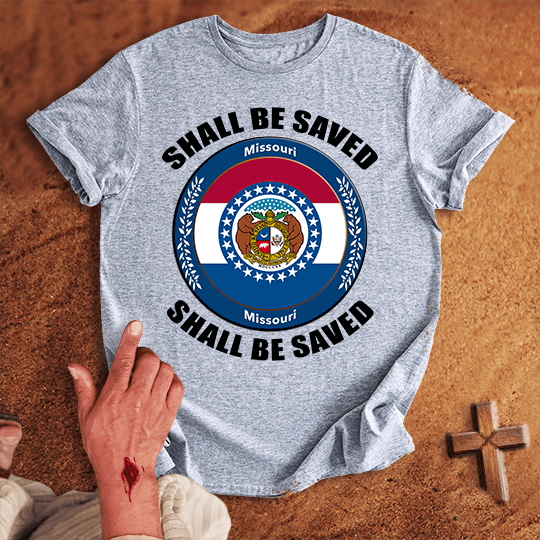 Missouri Shall Be Saved T Shirt - Red XL | Biblical & Scripture Inspired Apparel | Jesus Monk