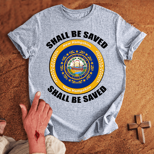 New Hampshire Shall Be Saved T Shirt - Military Green 2XL | Biblical & Scripture Inspired Apparel | Jesus Monk