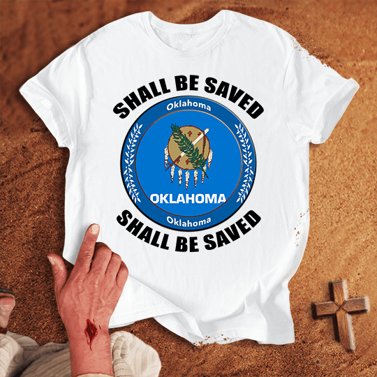 Oklahoma Shall Be Saved T Shirt - Tropical Blue 2XL | Biblical & Scripture Inspired Apparel | Jesus Monk