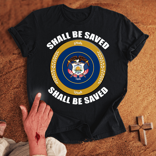 Utah Shall Be Saved T Shirt - Sport Grey M | Biblical & Scripture Inspired Apparel | Jesus Monk