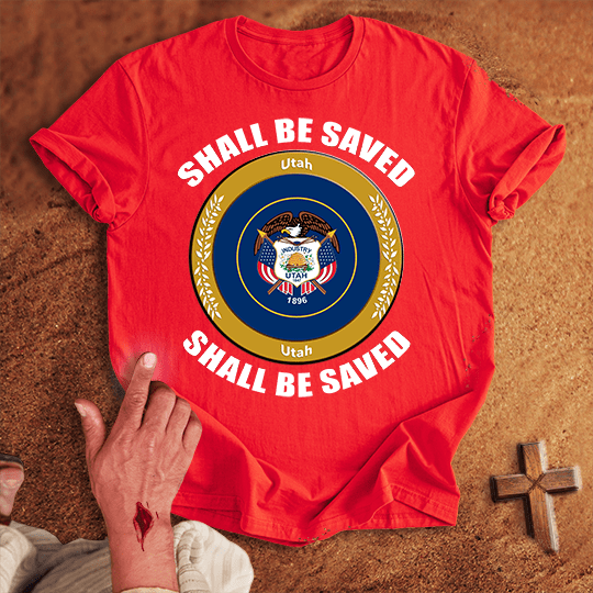 Utah Shall Be Saved T Shirt - Black S | Biblical & Scripture Inspired Apparel | Jesus Monk