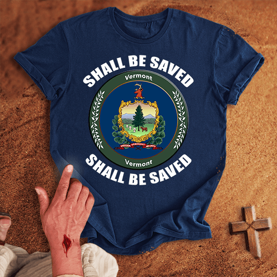 Vermont Shall Be Saved T Shirt - Sand S | Biblical & Scripture Inspired Apparel | Jesus Monk