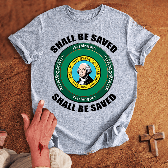 Washington Shall Be Saved T Shirt - Military Green XL | Biblical & Scripture Inspired Apparel | Jesus Monk